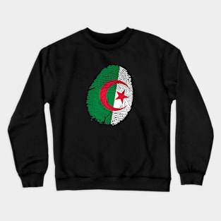 Flag of algeria fingerprint Crewneck Sweatshirt